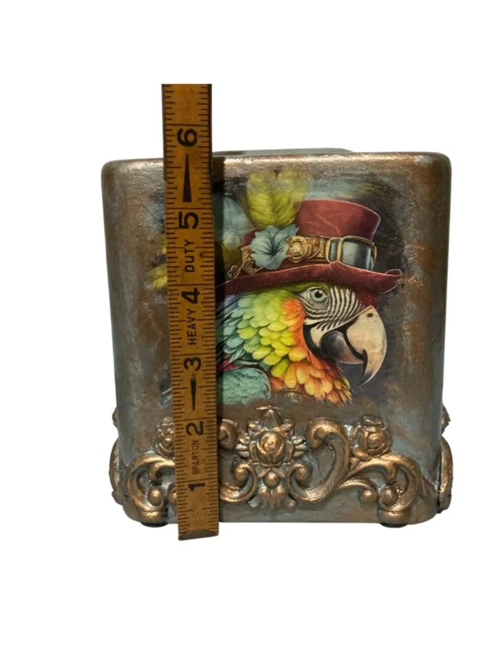 Victorian Gothic Steampunk Parrot Buzzard And Crow Tissue Box Cover